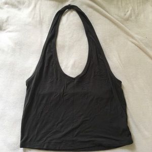Soft & Sexy AEO Gray Halter Crop Tank